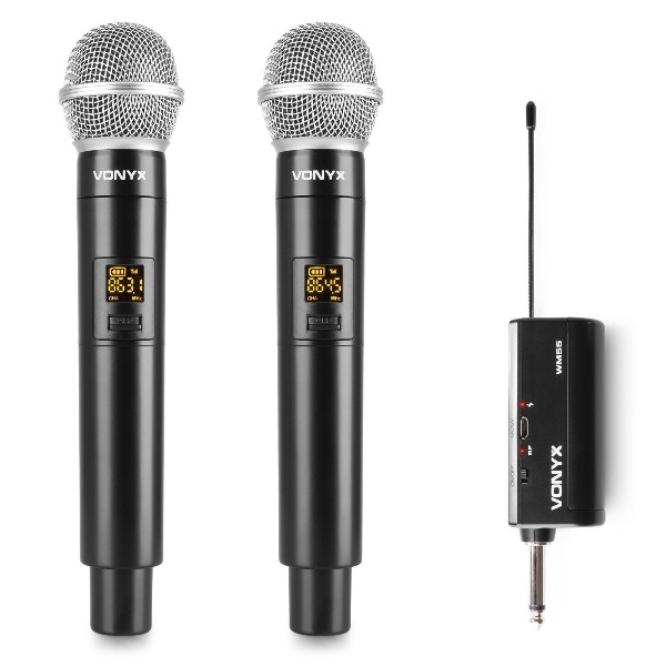Draadloze microfoonset met 2 microfoons